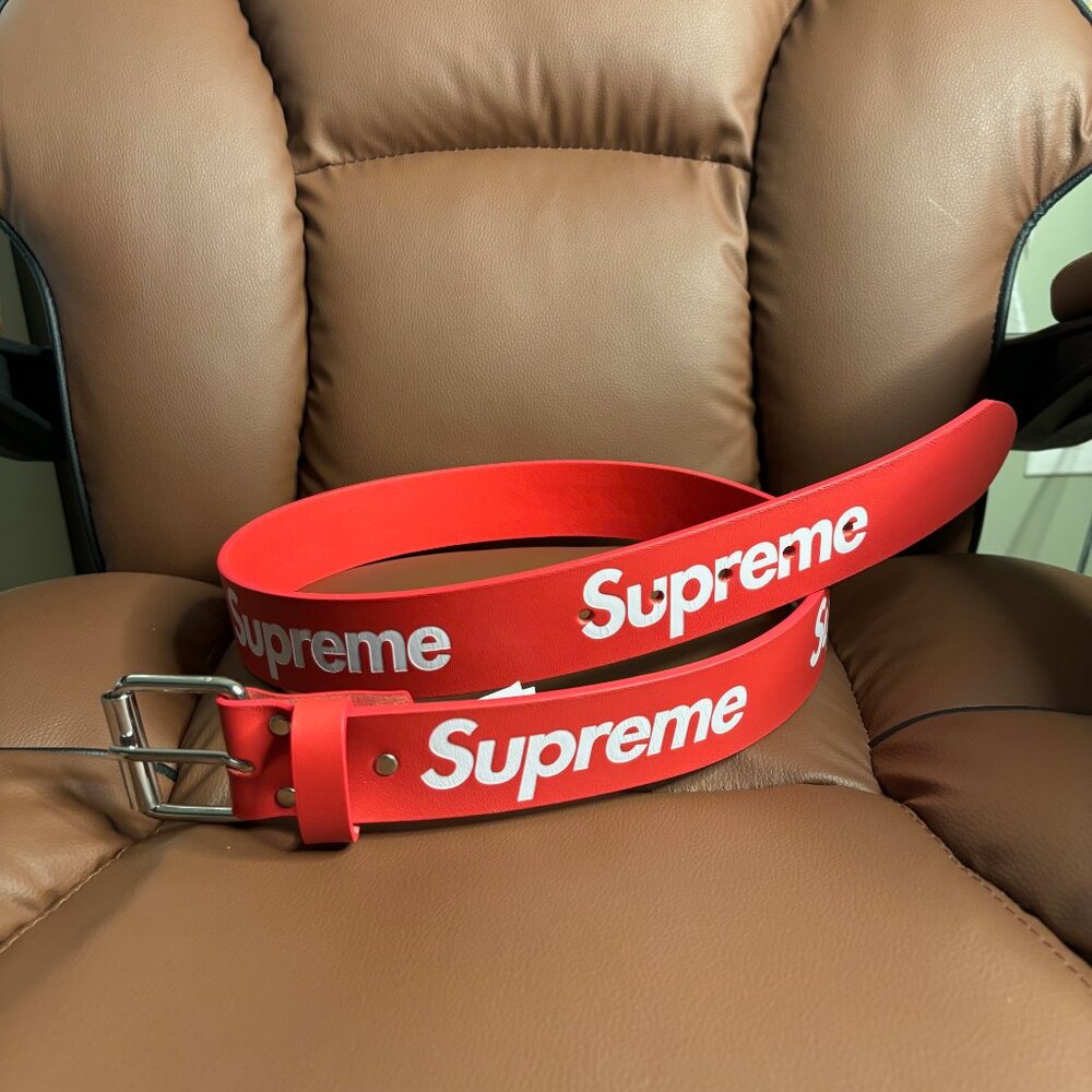 Supreme Repeat Belt Red SS24